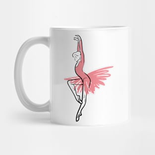 sketch of a ballerina Mug